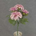 thumbnail image 2 of 1 Pc, 15.5 Inch Artificial Dahlia Spray w/Two 5" Blooms & Three 4" Blooms For Home & Party Decor - Orange, 2 of 5