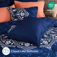 thumbnail image 3 of Regency Heights King Size Comforter Sets, Navy Bed in a Bag King, 9 Pieces Bedding Comforter Set with Bed Sheets and Side Pockets, 3 of 9
