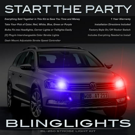 Strobe Head Adapter - VW Passat Alltrack Head Lamp Strobe Light Kit Volkswagen Headlight Strobes
