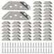 thumbnail image 1 of 100 Piezas Universal Conector de Esquina de Muebles Esquina de Acero Inoxidable Esquina Brace con Tornillos Soportes de Estante de Ángulo de Servicio Pesado, 1 of 5
