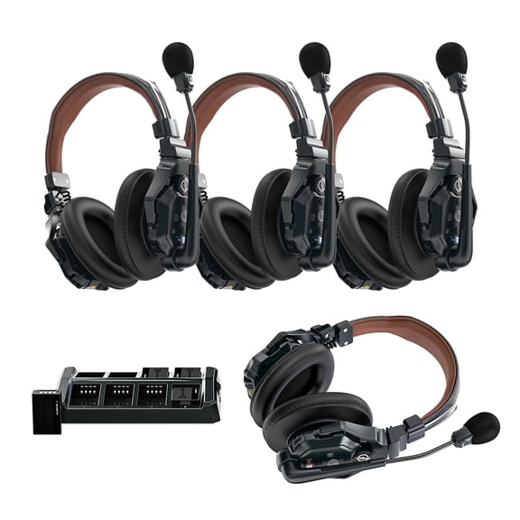 Hollyland Solidcom C1 Pro 4-Person Wireless Noise-Cancelling Dual-Ear Headset Intercom System