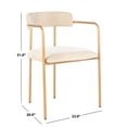 thumbnail image 5 of SAFAVIEH Camille Modern Solid Side Chair, Beige/Gold, Set of 2, 5 of 10