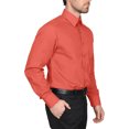 thumbnail image 2 of Men's Berlioni Long Sleeve Regular Fit Button Up Solid Dress Shirt, 2 of 5