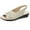 Beige, variant on Anuirheih Summer Women Shoes Leather Flat Sandals Open Toe Mother Wedges Casual Sandals Sandals Women (Beige)