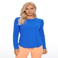 thumbnail image 1 of LNGOOR CRZ YOGA Automne Hiver Coton Pima Entraînement Chandails à Manches Longues pour Femmes Athlétique Col Rond YOGA Hauts Décontractés T-Shirt Uni, 1 of 7