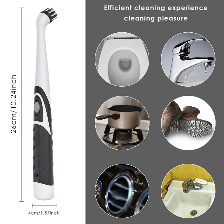 4 in 1 Power Sonic Scrubber Electric Spin Scrubber Cleaning Brush for  Household Toilet Kitchen Bathroom Scrubber Multifunctional Spin Scrubber  360 Cordless with 4 Heads 