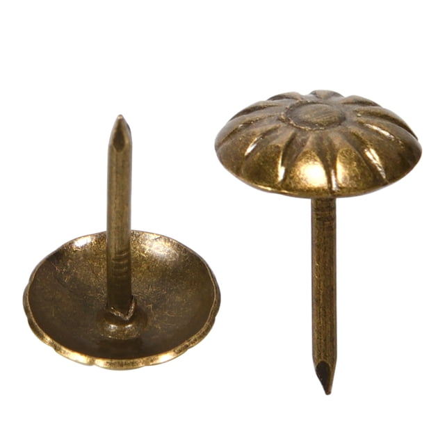 Ensemble de 100 Pcs de Punaises Décoratives Dorées pour Décoration Intérieure, Accessoires de Meubles Style Rétro