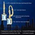 thumbnail image 2 of Gem Stone King 18K Yellow Gold Plated Silver Sky Blue Aquamarine Dangle Earrings for Women (2.80 Cttw, Gemstone March Birthstone, Octagon 8X6MM), 2 of 6