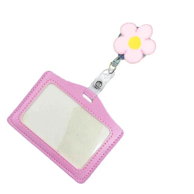 Titular de Tarjeta de trabajo impermeable Suministros de negocios Regalo del día de las enfermeras Insignia de enfermera Flor de melocotón