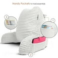 thumbnail image 2 of LammaLoe Backrest Reading Pillow with Blanket, Back Support Pillow with Arms, Shredded Memory Foam Bed Rest Pillow and Throw Blanket, White, 2 of 6