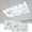 white Turquoise Gray, variant on Aqua Teal Coastal Magnetic Fluorescent Light Covers for Ceiling Lights 2x4Ft, Summer Beach Starfish Coral Nautical Office Classroom Kitchen Drop Ceiling Light Covers Filters Shade Panel 1 Pack