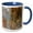 Blue/White, variant on 3drose, Chic Brown and Image of Copper Grunge Tiger Stripe Pattern, 15oz Mug