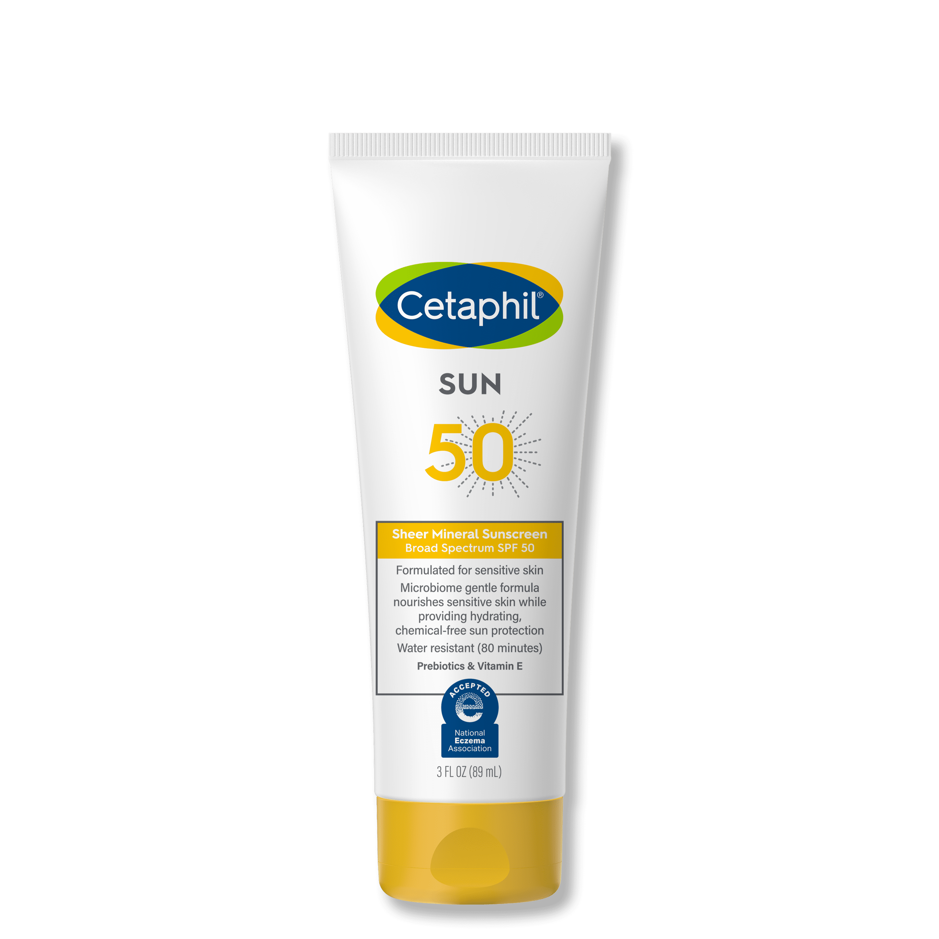 Cetaphil Sheer Sunscreen Lotion for Face & Body, SPF 50, 100% Mineral UV Filters for Sensitive Skin, 3 fl oz
