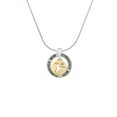 thumbnail image 2 of Delight Jewelry Goldtone Hummingbird Disc Gymnastics Mom Ring Charm Necklace, 18", 2 of 4