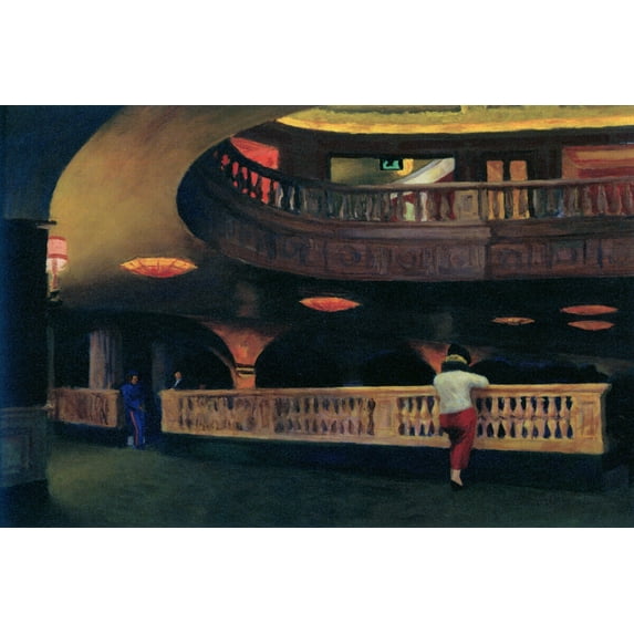 Ed Hopper- The Sheridan Theatre - CANVAS OR PRINT WALL ART