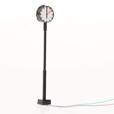 Dalazy Lampes d'Horloge Ferroviaire Modèle Train Échelle 1/87 Aménagement de Bâtiment Échelle Ho Éclairage
