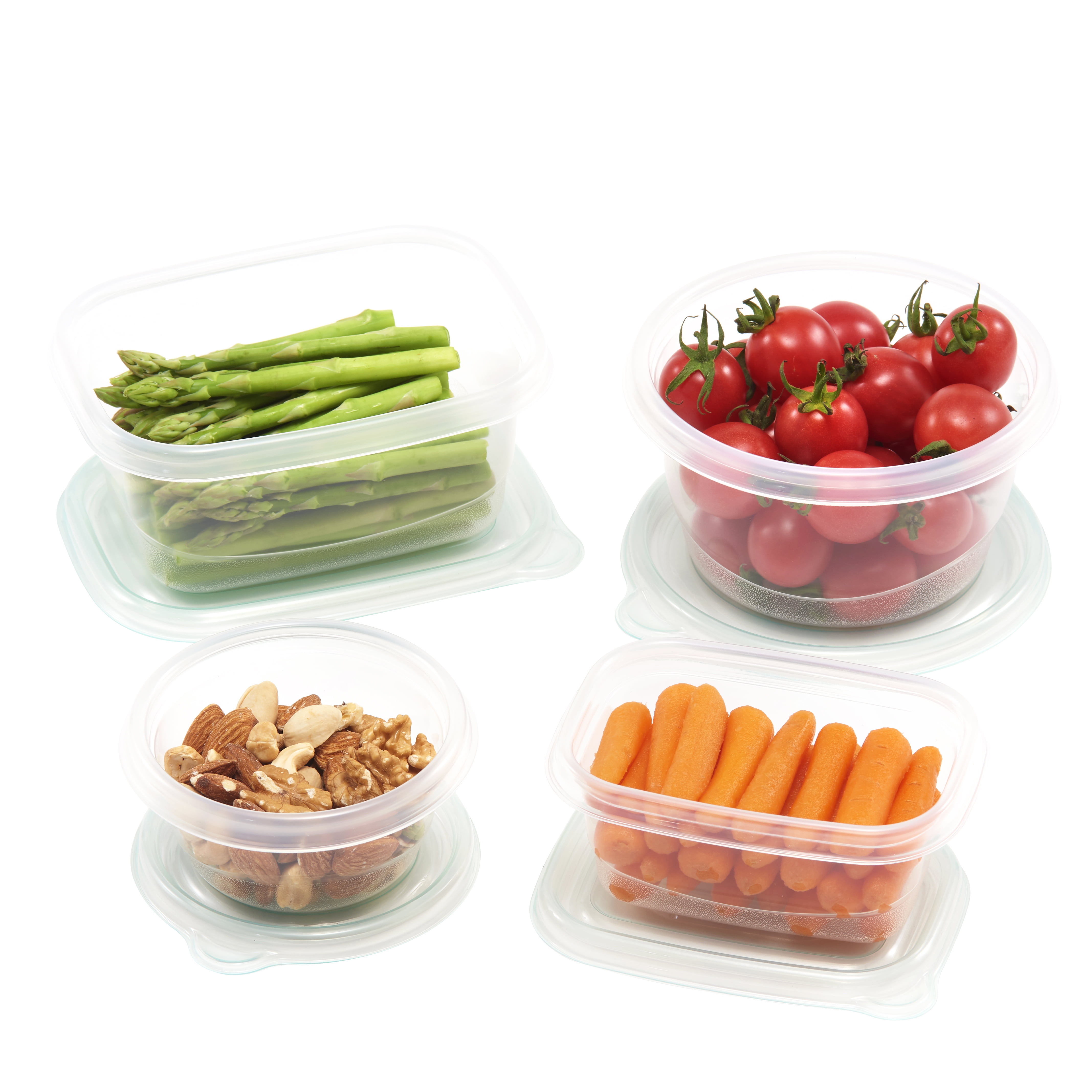 30-Piece Plastic Food Storage Container Set, Aqua