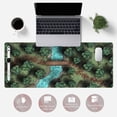 thumbnail image 2 of Desk Pad Retro Gaming Green Forest Desk mat Beige Brown Green Large Gaming Mouse Pad for Desk Computer Keyboard Laptop Mouse Pad Decor Home Office Accessories for Girl with Stitched Eges31.5x11.8in, 2 of 6