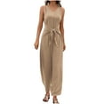 thumbnail image 6 of Wensltd Women Jumpsuits Sleeveless Wide Leg Long Pant With Pockets, 6 of 9