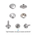 thumbnail image 4 of 25 Juegos Unique Bargains Lona broches kit 0,6 15mm broches Inoxidable acero tornillo presión sujetadores kit presión Botones para Barco Cubierta Alfombra reparación tono Plateado, 4 of 6
