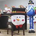 thumbnail image 5 of Funda trasera para silla de Navidad 2 piezas JAMW muñeco de nieve para cocina hotel decoración de fiesta Sencillez, 5 of 5