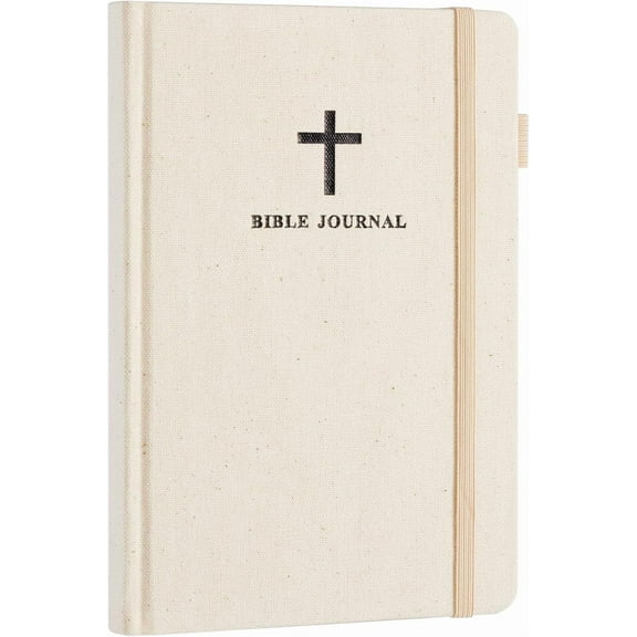 Bible Journal, Prayer Journal for Woman,Sermon/Scripture/Bible Notebooks for Note Taking, 4 Months Bible Verse Mapping Journal, Christian Gifts for Women-(5.6 * 8.5") Beige