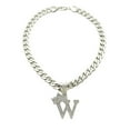 thumbnail image 4 of Initial Letter Charm Cuban Dog Cat Pet Puppy Silver Plated Collar Chain Necklace, 4 of 9