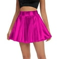 thumbnail image 6 of Sngxgn Women's High Waist Pleated Mini Skirt Flared Flowy A Line Skirts(Hot Pink,M), 6 of 8