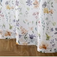 thumbnail image 5 of Purple Kitchen Curtains Set 36 inch Length Floral for Cafe Bathroom 3 Piece Semi Sheer Watercolor Purple and Orange Flower Tiers and Valances Set Rod Pocket, 5 of 6