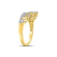 thumbnail image 3 of FB Jewels 10kt Yellow Gold Womens Round Diamond Tiara Crown Band Ring 1/5 Cttw, 3 of 4