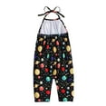 thumbnail image 4 of Holloyiver Toddler Baby Girls Summer Jumpsuit Kid Cute BacklessHarem StrapRomper Jumpsuit One-Piece Pants, 4 of 9