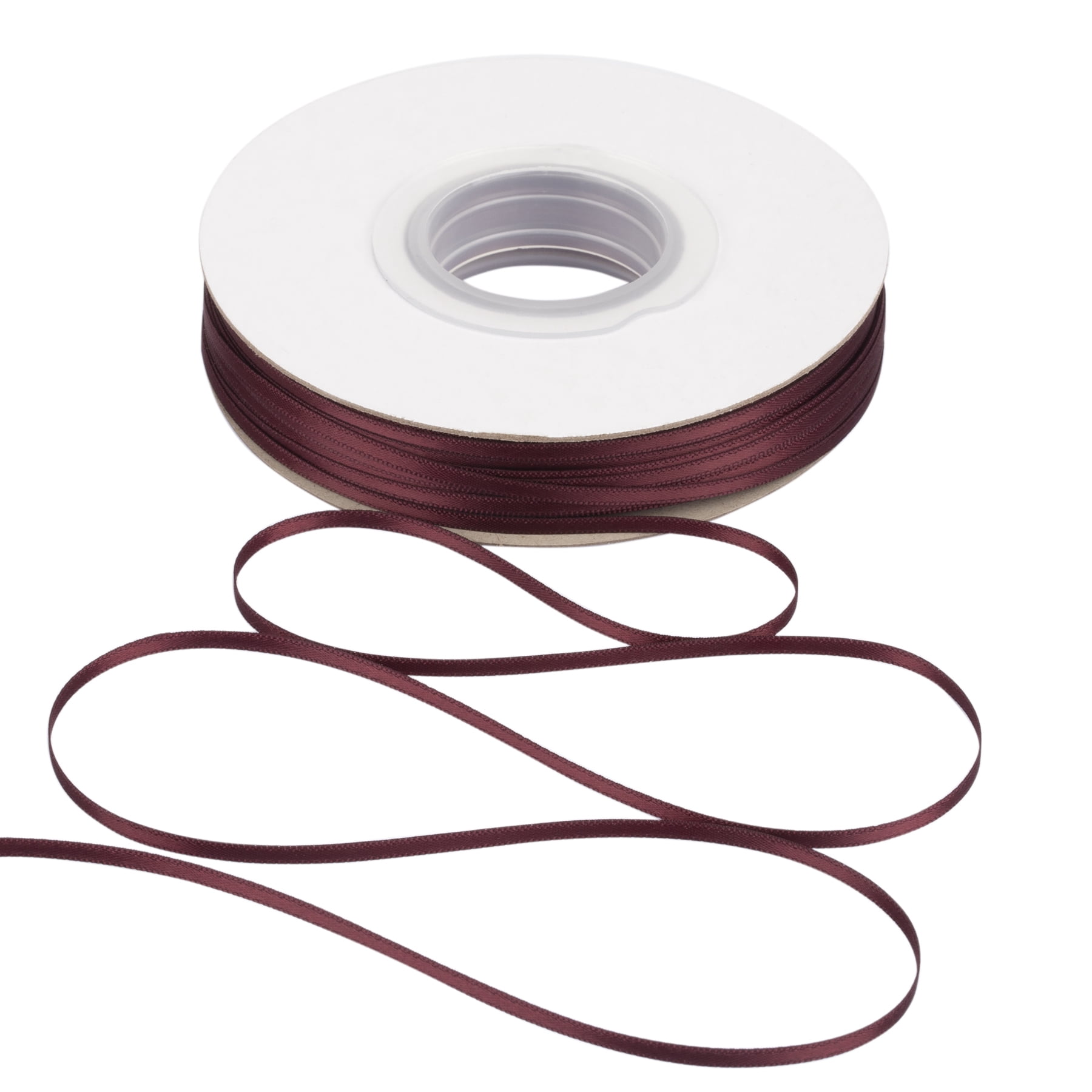 Joycrosso 1/8 Inch Burgundy Solid Satin Ribbon, 100 Yards Double Faced Satin for Gift Wrapping Floral Bouquets Wedding Party Decoration
