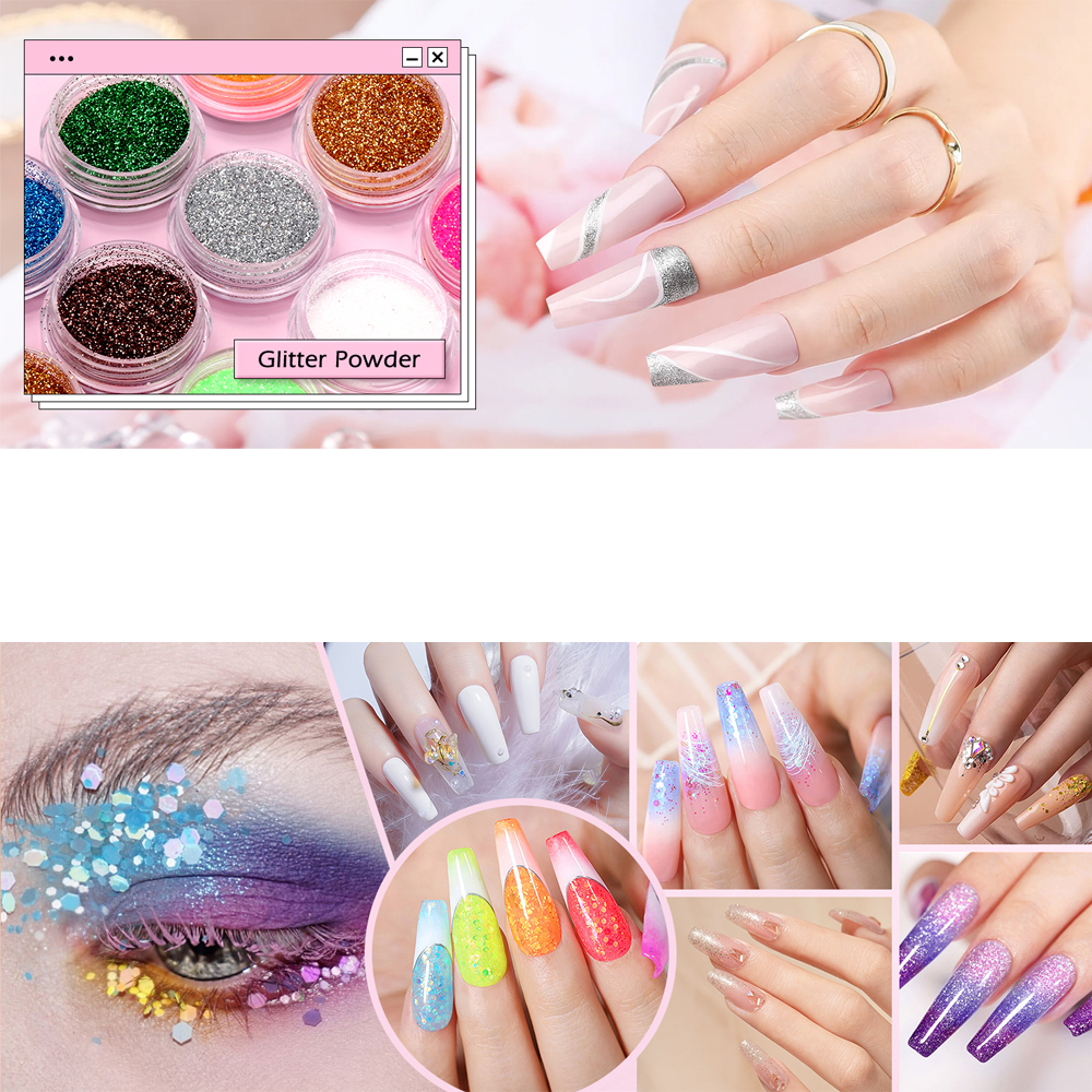 42-Color Acrylic Powder Kit with Practice Manikin Hand for Nail Art Training (Beginner-Friendly Acrylic Nails Set)