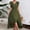 *Army Green, variant on ClodeEU Womens Summer V Neck Ruff Sleeve Elastic Waist Dress, A Line Casual Loose Fit Maxi Dress Army Green,Womens Plus XXL