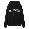 thumbnail image 2 of Los Angeles Hoodies for Women Fall Winter Long Sleeve L.A. Graphic Hooded Sweatshirt with Pockets Pullover Tops, 2 of 4