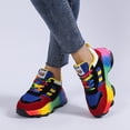thumbnail image 5 of Willtoo Women's Comfortable Fashion Colorful Sneakers Wide Foot Sneakers Outdoor Running Workout Lace-up Platform Casual Shoes, 5 of 5