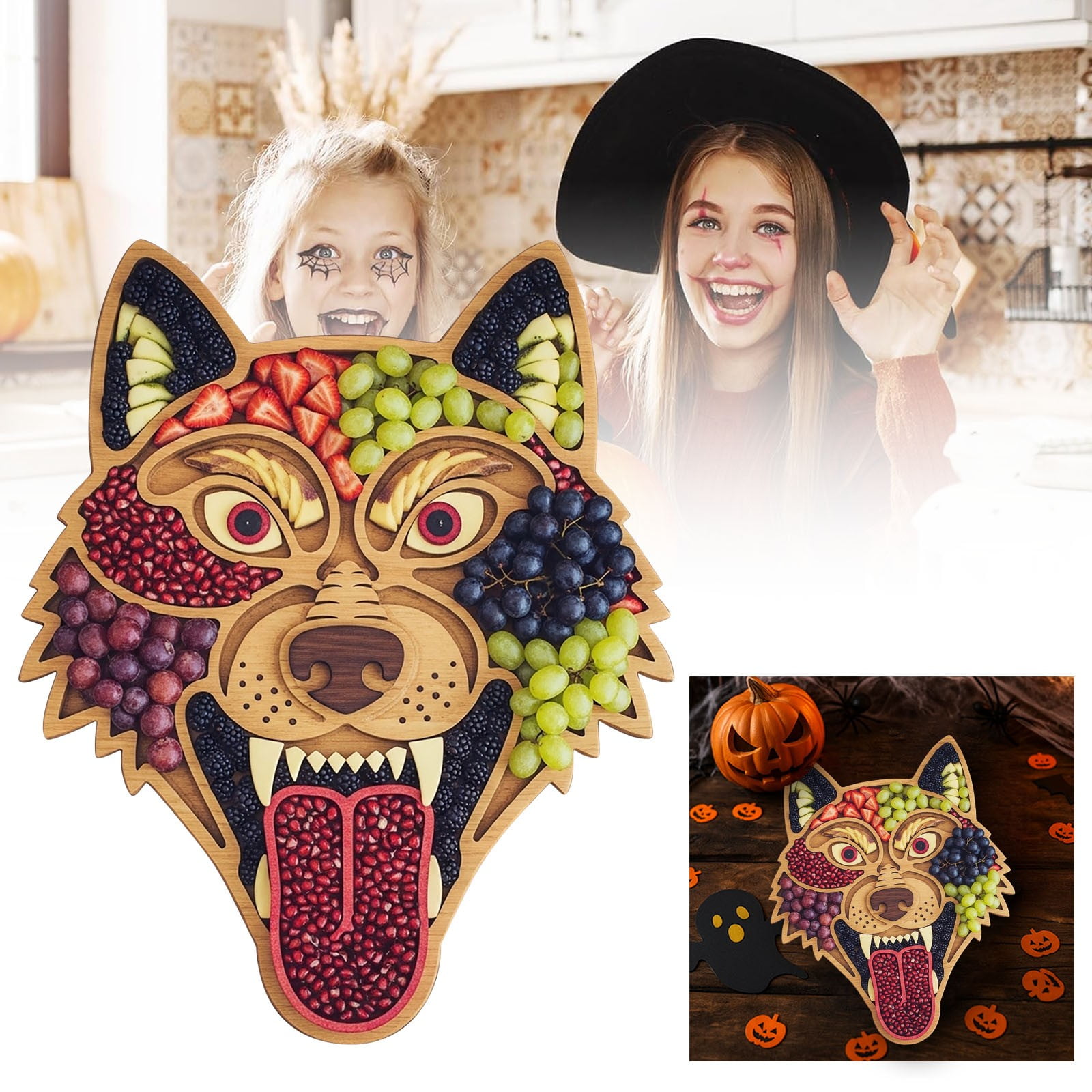 Halloween Theme Deli Platter Halloween Themed Charcuterie Platter Halloween Themed Charcuterie Tray Halloween Charcuterie Tray Decoration Wood Material Exquisite Craftsmanship