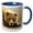 Blue/White, variant on 3drose, Brown Bear, Silver Salmon Creek, Lake Clark National Park, Alaska., 11oz Two-tone Black Mug