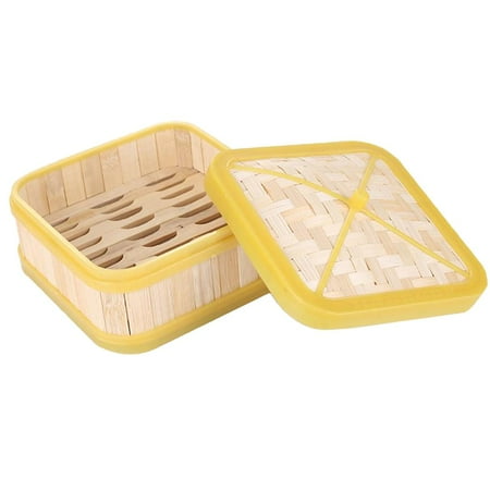 

New Bamboo Steamer Chinese Sum Basket Rice Cooker with Lid - 5 inch