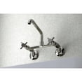 thumbnail image 3 of Kingston Brass KS423PN Concord Two-Handle Wall-Mount Kitchen Faucet, Polished Nickel, 3 of 5