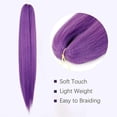 thumbnail image 3 of Purple Pre-stretched Braiding Hair Extension, Demon Hunters Rumi Costume Hair Extension for Kids, Anime Halloween Cosplay Props, 3 of 5