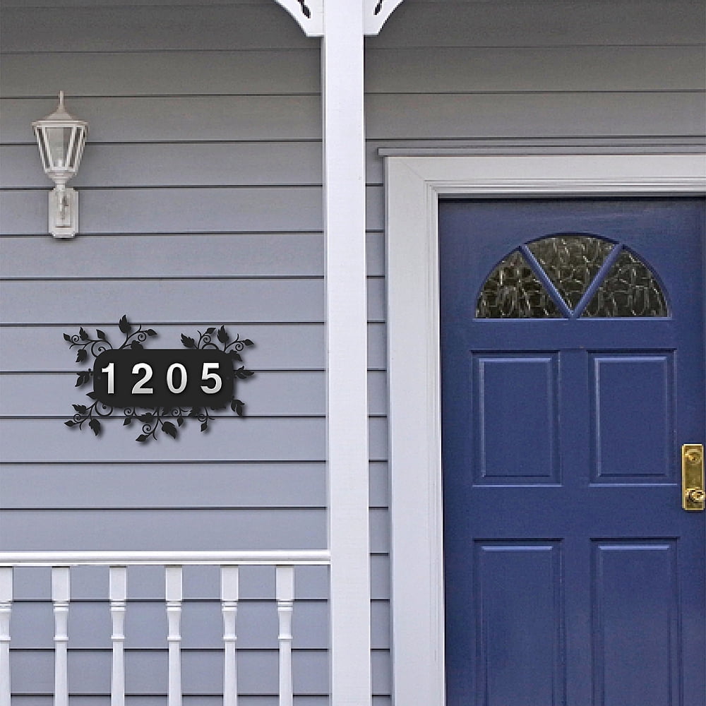 DIY House Number Kits including Iron Wall Mounted Address Plaques and Resin Mailbox NumberAddress Plaques: 200x300x1.5mm Stickers: 69~70x29~54x9mm