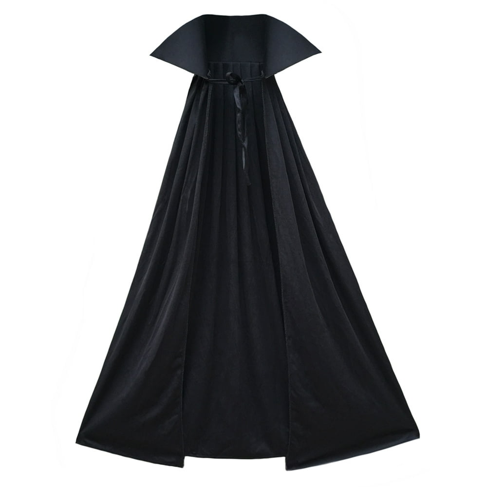 SeasonsTrading 40" Black Cape with StandUp Collar Superhero Vampire