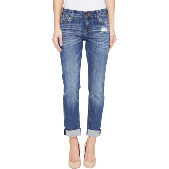 Pantalones KUT from the Kloth Catherine Boyfriend Lavado Medio Talle 10