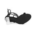 thumbnail image 5 of BLISSFUL STEP Women's Woven Braided Heel Lace Up Clear Block Heel Sandals Black (Size 7), 5 of 6