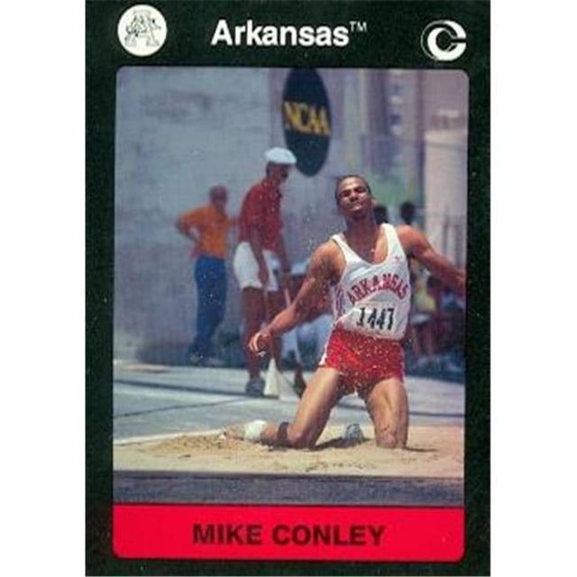 Mike Conley Trading Card (Arkansas) 1991 Collegiate Collection No.7 Long Jump & Triple Jump