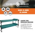 thumbnail image 3 of Disc-O-Bed Extra Large Outdoor Convertible 2 Person Portable Camping Bunk Cots, Green, 3 of 12