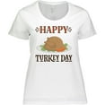 thumbnail image 3 of Inktastic Thanksgiving Happy Turkey Day Women's Plus Size T-Shirt, 3 of 5