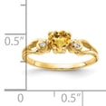 thumbnail image 2 of Primal Gold 14 Karat Yellow Gold 5mm Heart Citrine and Diamond Ring, 2 of 4