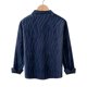 thumbnail image 4 of Blusa y camisa de manga larga con cuello vuelto para hombre, color liso, informal, a la moda, con bolsillos, solapa, manga larga, botones, cárdigan, abrigo, blusa de poliéster para hombre, 4 of 8